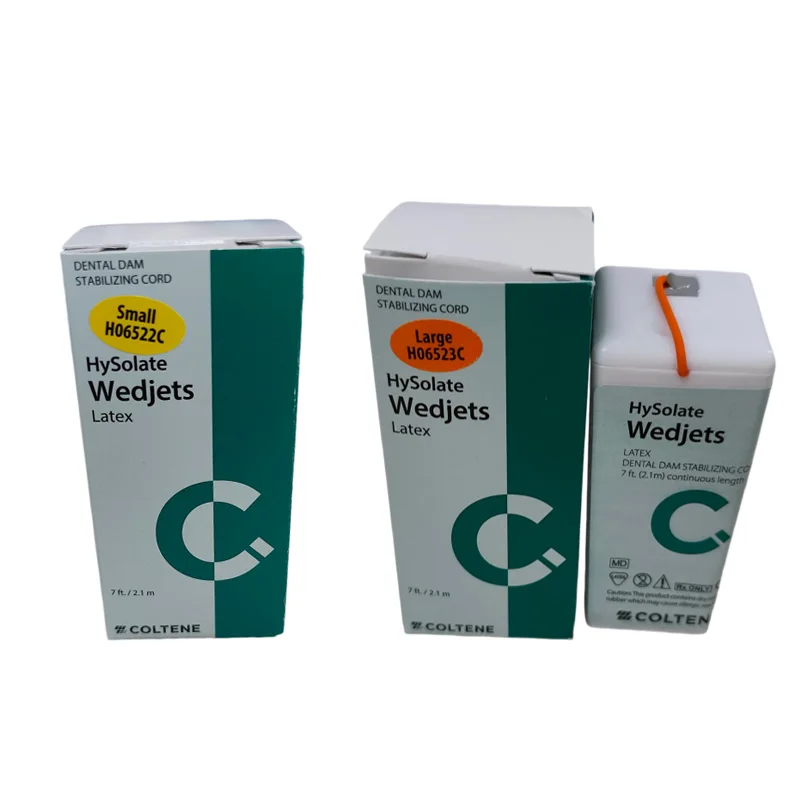 

1 Box Dental COLTENE HySolate Wedjets Latex Small Large Dental Dam Stabilizing Cord Coltene Wedjets Rubber Dam Fixing Wedge Cord
