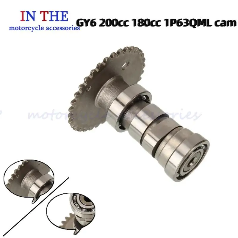 Go Kart Premium Camshaft Replacement for GY6 180cc 200cc Motorcycle Cylinder Engines - Ideal for ATV Scooter Parts