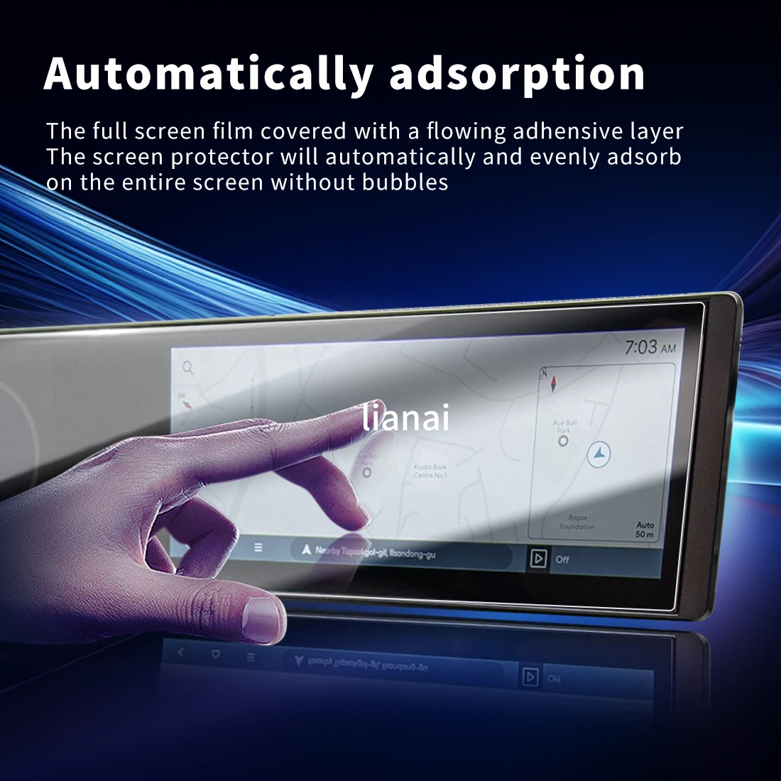 Protecteur d'écran Carplay, Film de protection en verre trempé, autocollants de navigateur de voiture, accessoires pour 25 HYUNDAI SANTA