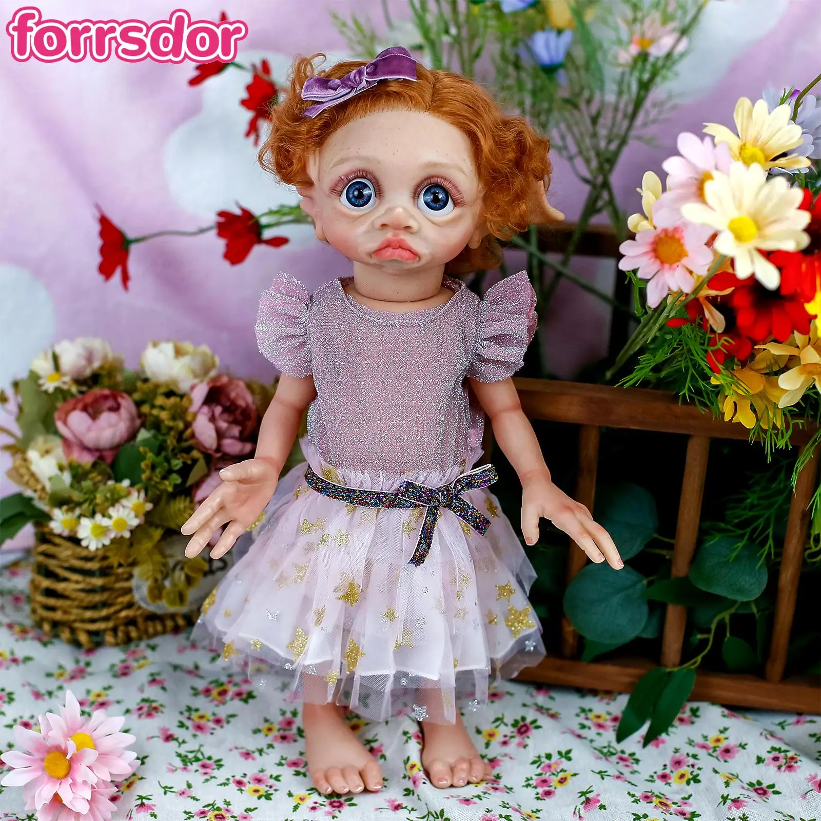 

16Inch 40CM Reborn Doll Baby Tinky Fairy Elf Doll Very Cute Soft Silicone Baby High Quality Detailed Paint Art Collectible Doll