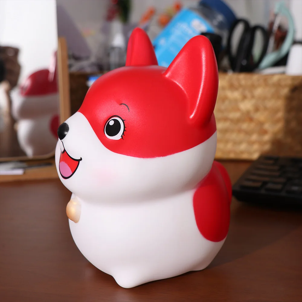 

Corgi Dog Cartoon Piggy Bank Fall Prevention Decorative Child Money Boxes Cartoon Collectible Kid Coin Banks Children/Kids