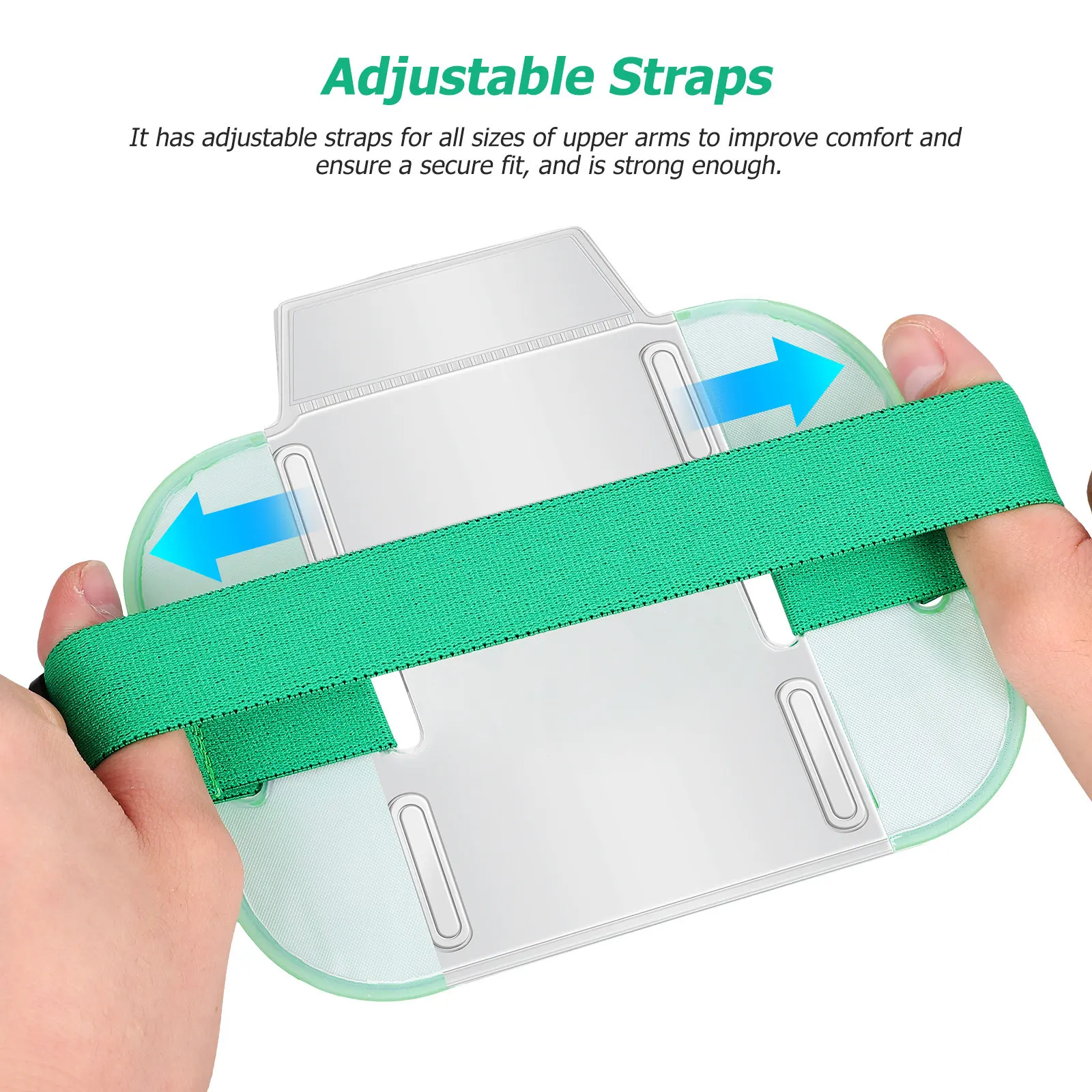 

Набор из 4 регулируемых держателей для бейджей на руку с прозрачными карманами для ID-карт и именных бирок для охранников и сотрудников