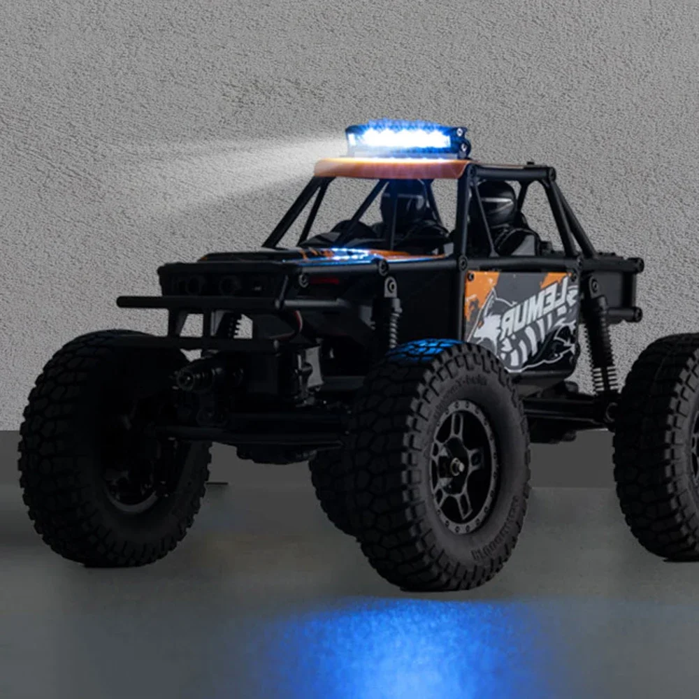 نموذج لعبة سيارة بجهاز تحكم عن بعد للأولاد ، FMS ، Lemur FCX24 ، سيارة تسلق بتحكم عن بعد ، سرعة مزدوجة ، رباعية العجلات ، على الطرق الوعرة ، بنفسجية ، 8 من ، ساعة