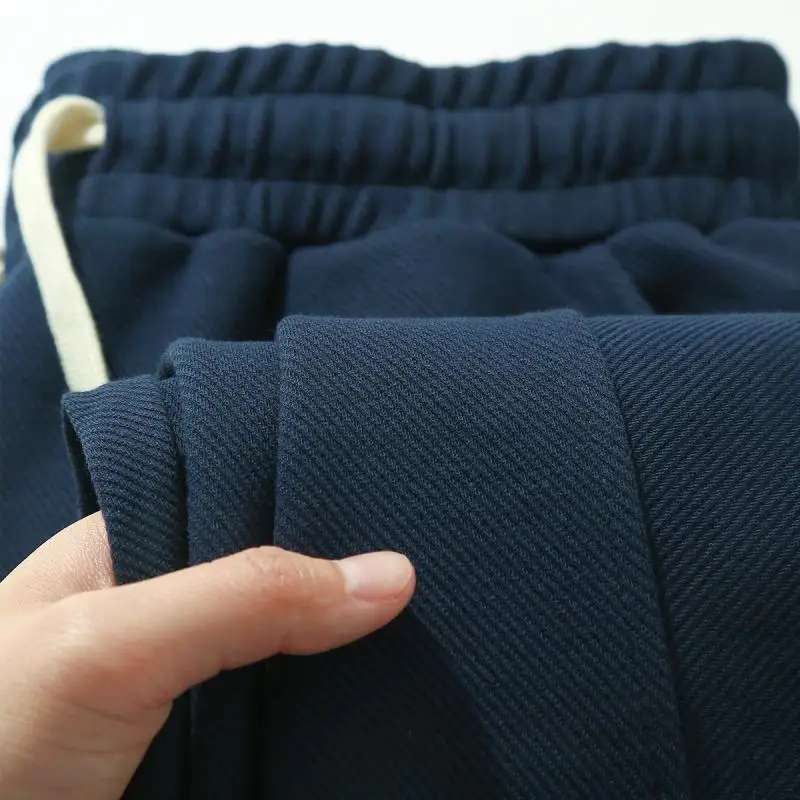 

Heavyweight Diagonal Twill Cuffed Sweatpants for Men Trendy Loose Casual American Vintage Athletic Pants