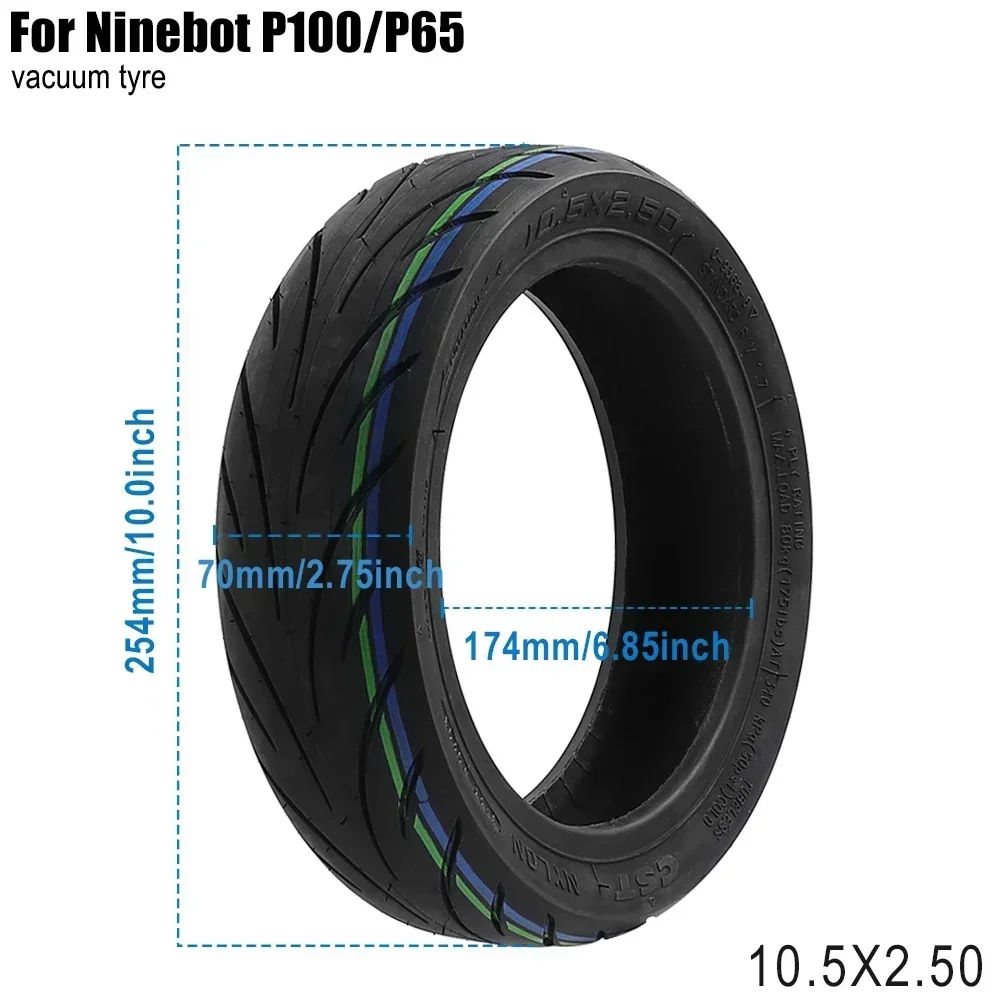 10 Zoll schlauchloser Gummireifen CST 10.5x2.5 Vakuumreifen für Ninebot P65 P100 Elektroroller Ersatzteile – Detail 1