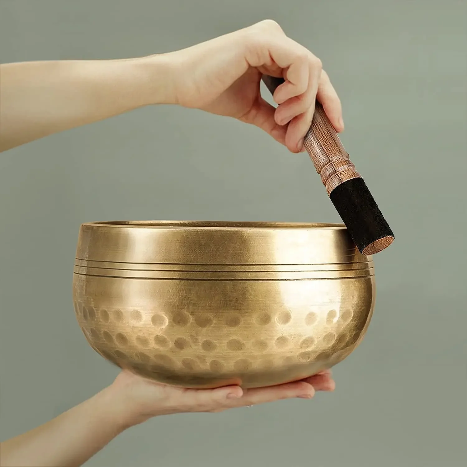 Nepal Buddhist  Handmade Tibetan Bowl for Meditation Yoga Sound healing Spiritual Scared Ritual Singing Bowl Set Feng Shui