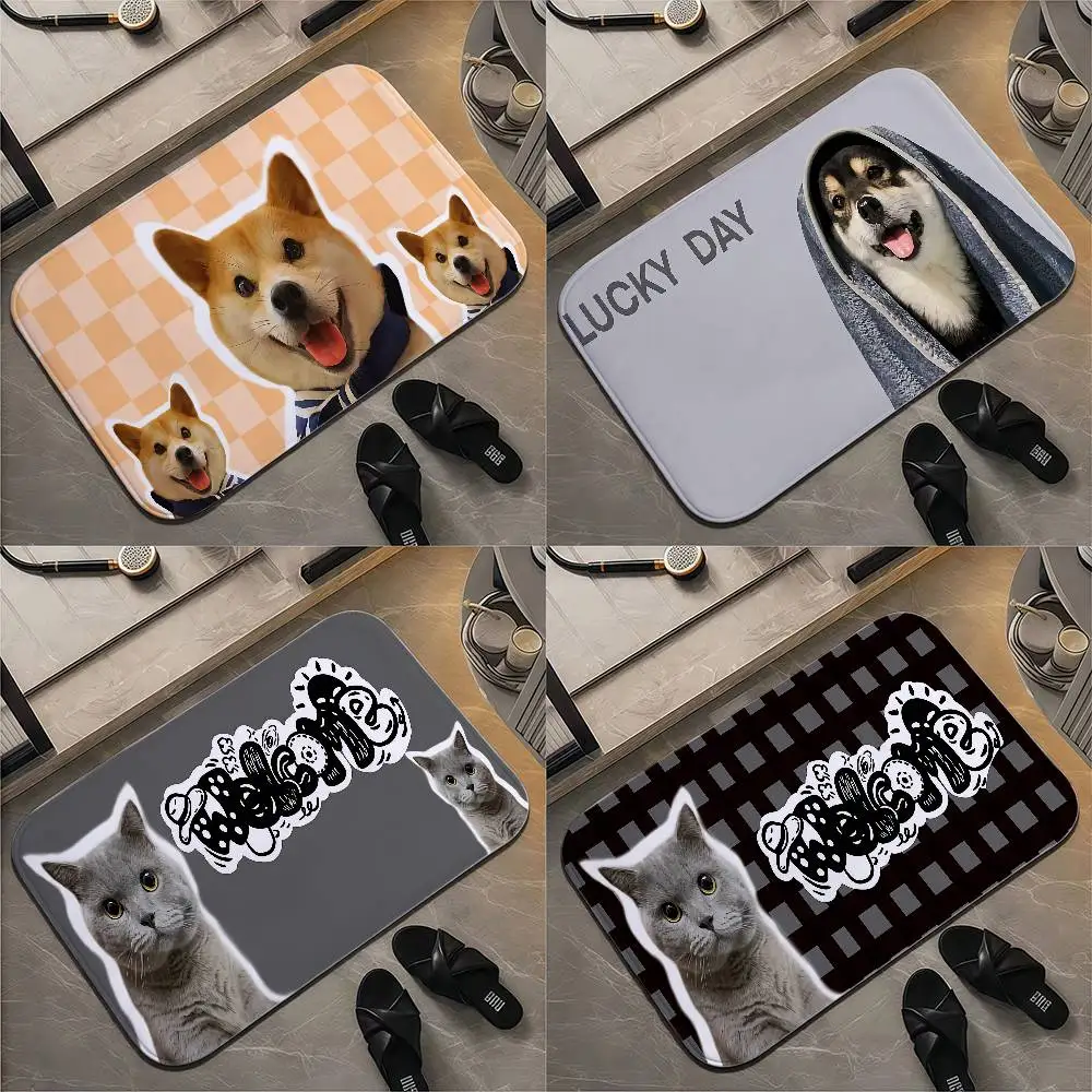 

Shiba Inu Floor Mat Printed Large Carpets Room And Bedroom Carpets Bathroom Anti Slip Door MATS Small Carpets
