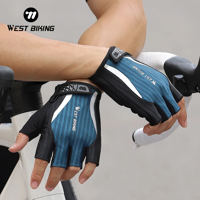 

WEST BIKING Half Finger Cycling Gloves Breathable Shock Absorption Men Women MTB Road Bike Gloves Summer Mitt Cycling Equipment