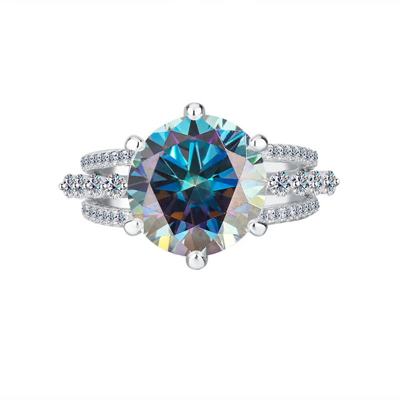 

PT950 платиновое 5-каратное свадебное штабелируемое кольцо Sansheng Sanshi на тему для женщин, ювелирное изделие, подарок