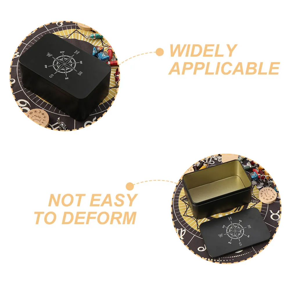 

Portable Iron Card Box Heavy Duty for Tarot Deck Storage Secure Closure Keeps Items Safe in Transit Organizer Container Case