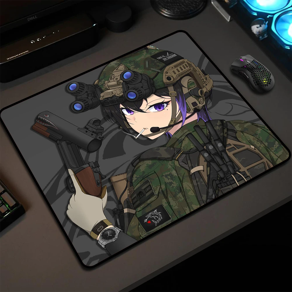 

Military Tactics Anime Girl Balance Gaming Mouse Pad Gamer Professional Waterproof Surface E-Sports Mousepad 45*40cm Mouse Mat
