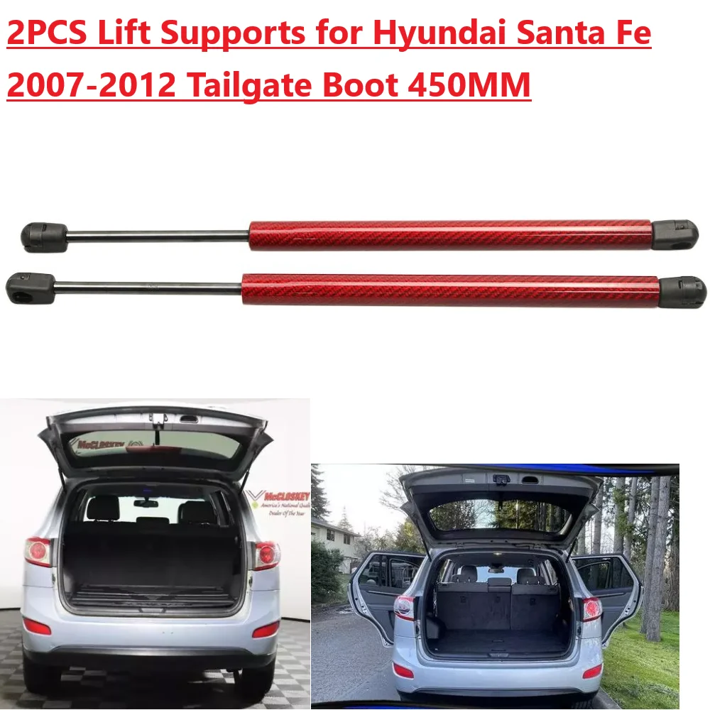 

450MM Back Damper for Hyundai Santa Fe II CM Santa FÉ II 2005-2012 Rear Tailgate Boot Gas Spring Struts Prop Lift Support Carbon