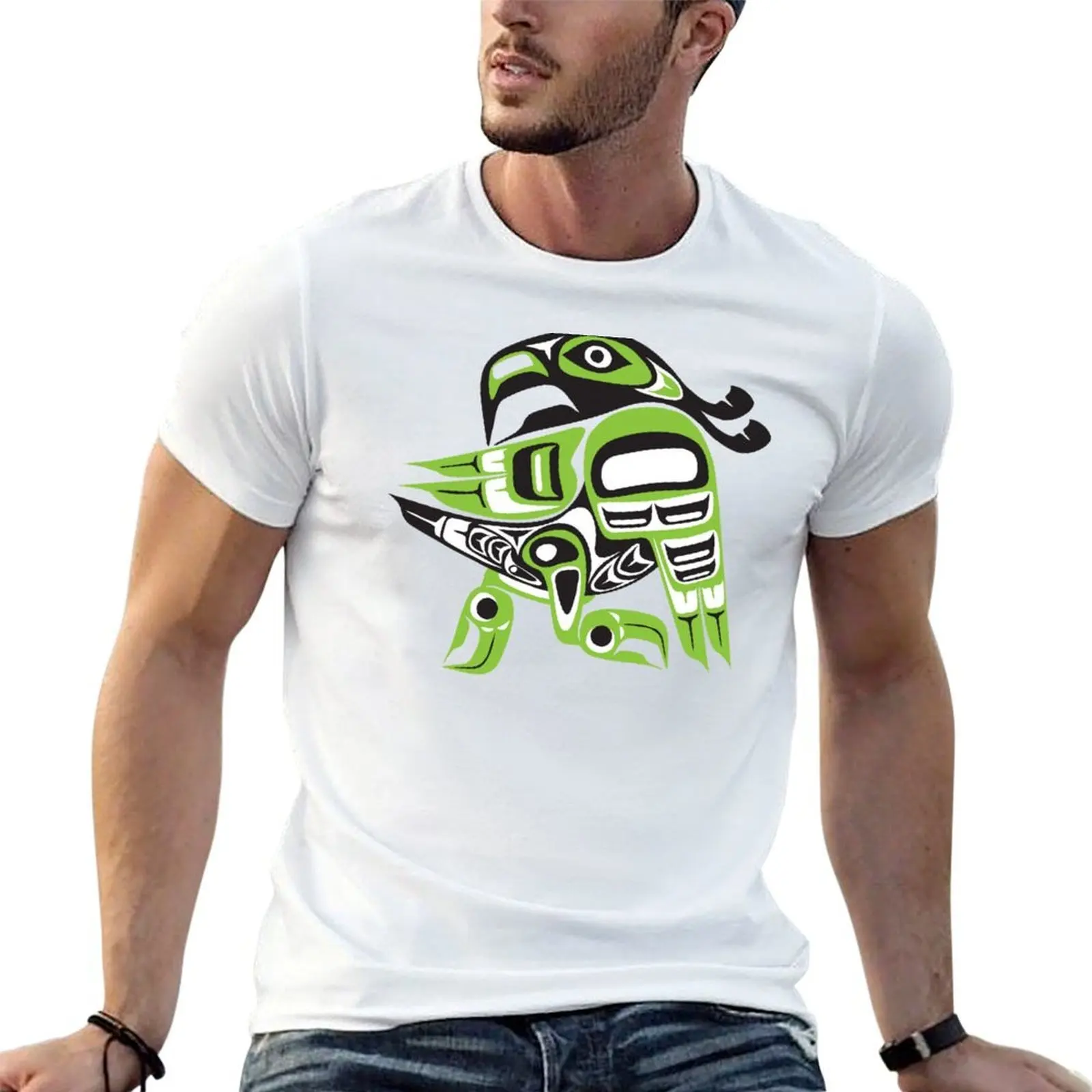

dancing green bird T-Shirt man t shirts high quality luxury brand man t shirt cotton t shirts for man graphic vintage T-shirt