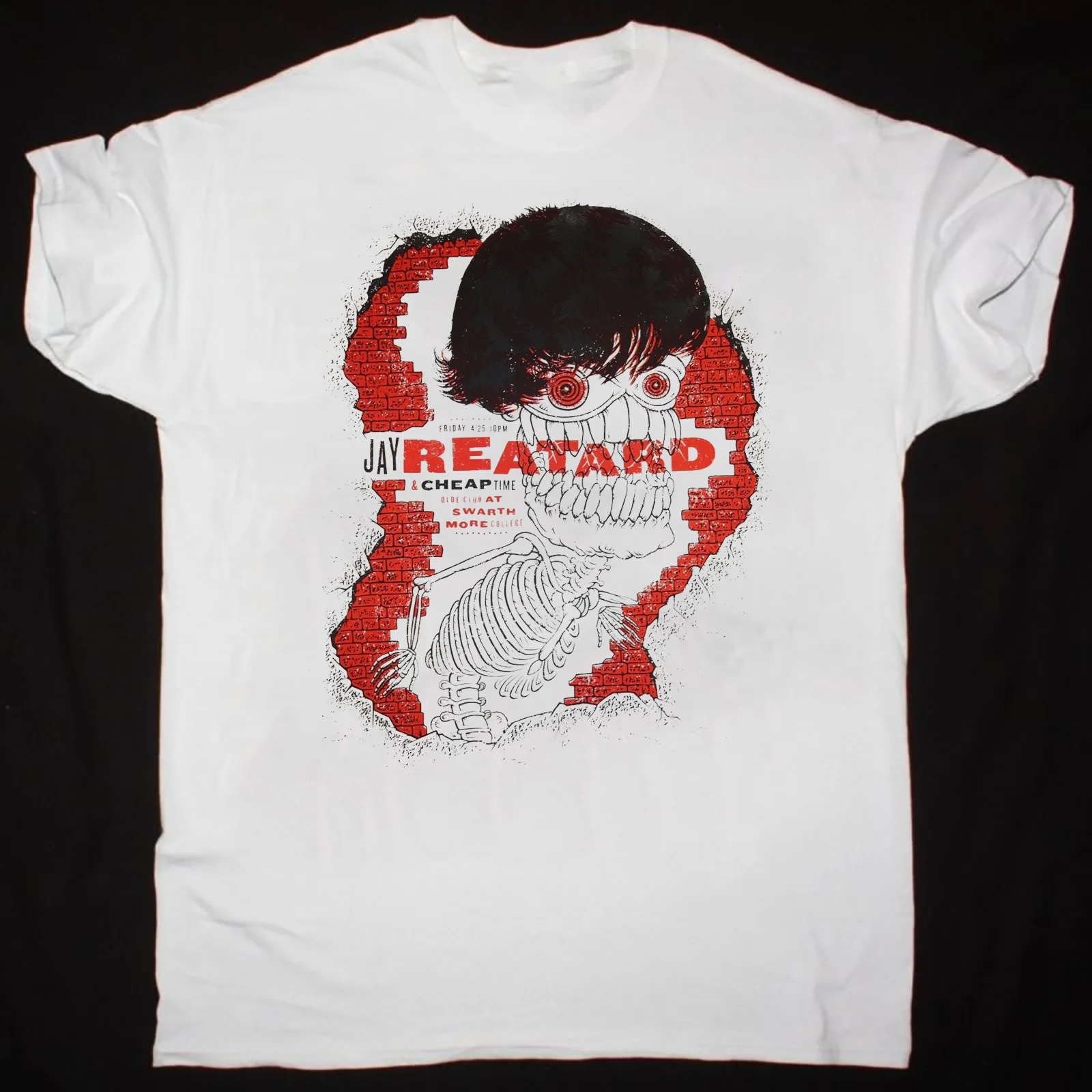 Jay reatard Music Tour เสื้อยืดผ้าฝ้ายสีขาว S-5XL ขนาดเต็ม