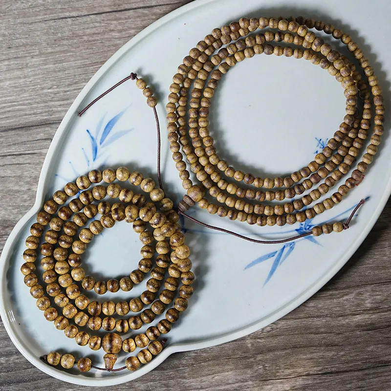 Kalimantan First Grade Agarwood Bracelet Floral Honey Sweet Cool Aroma Prayer Beads Multi Wrap Wood Bracelet Gifts view 5