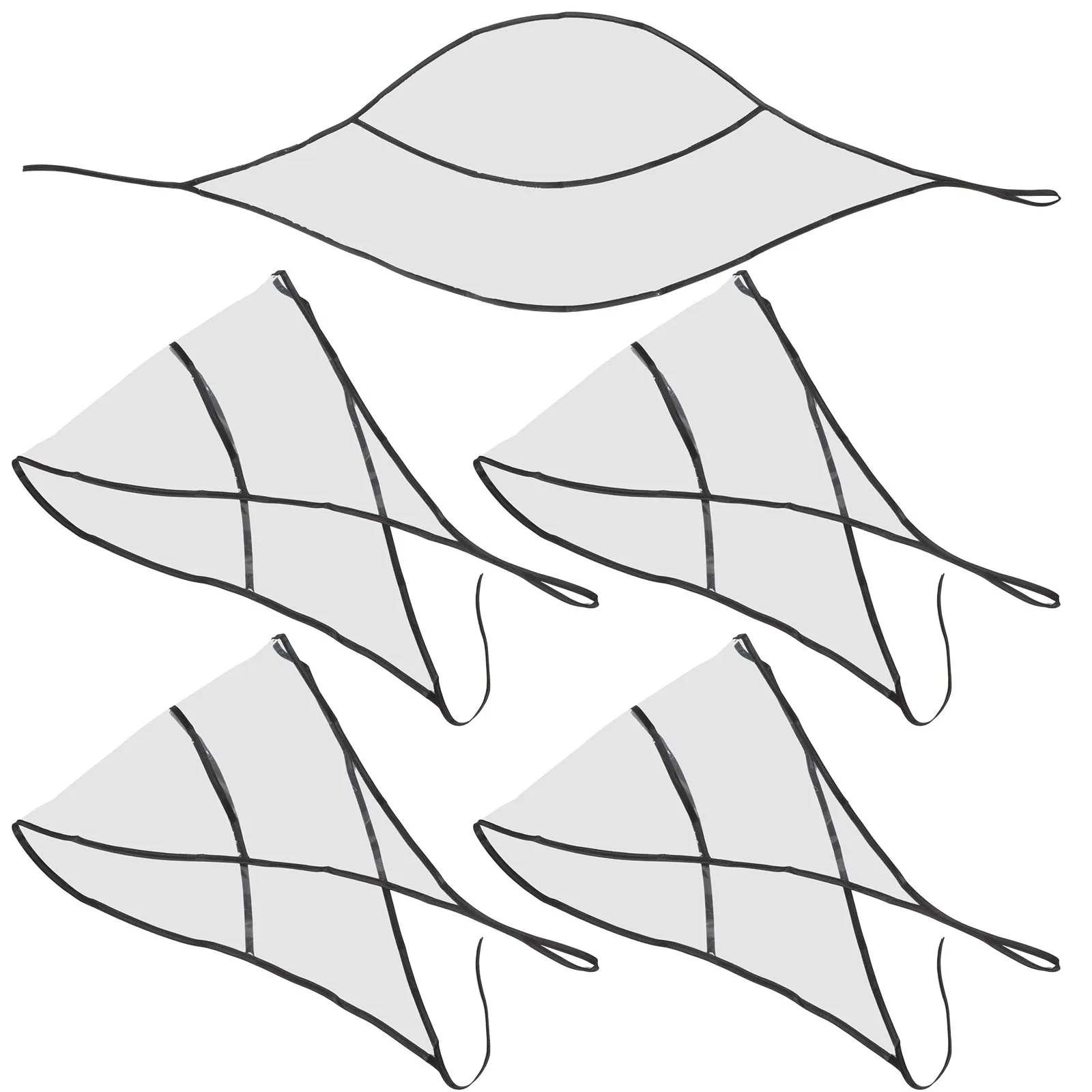 

5Pcs Waterproof Rain Hat Transparent Clear Plastic Lightweight Portable for Outdoor Activities Protect Hairstyle Rain Bonnet