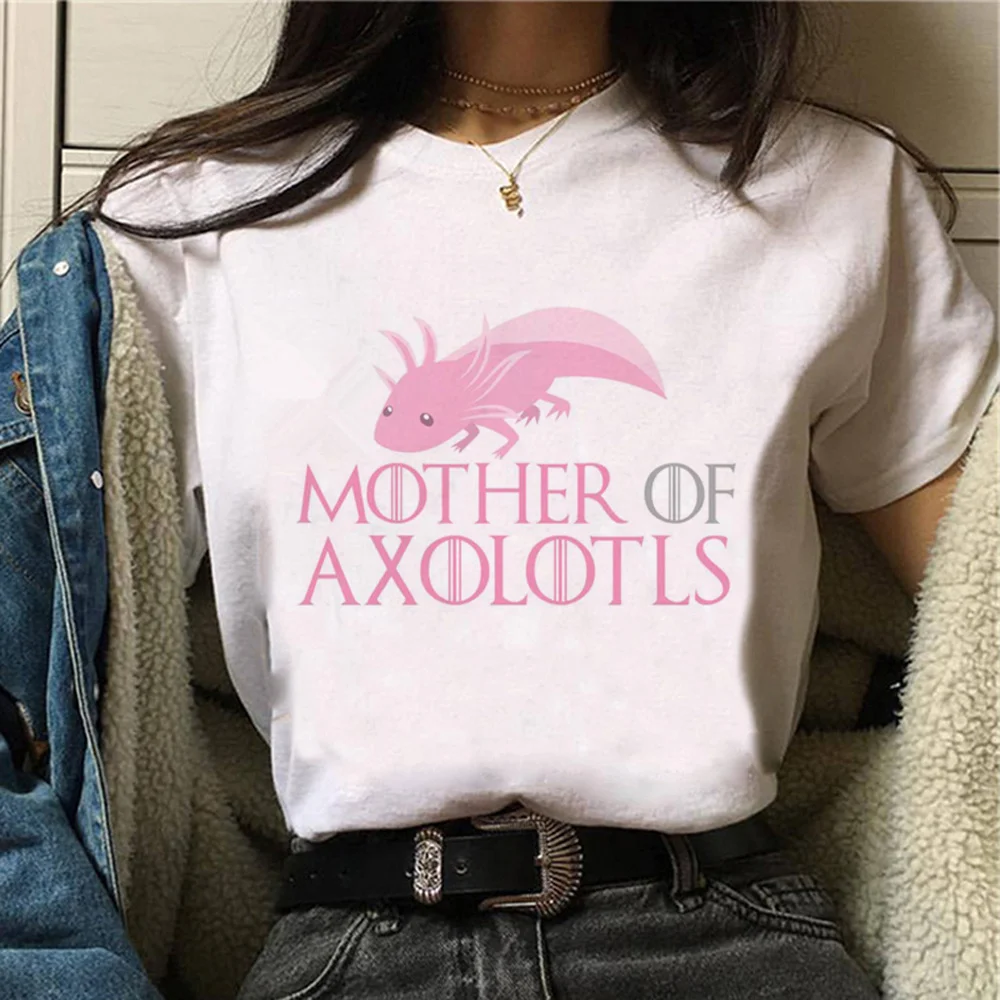 Ajolote Axolotl t shirt women Y2K funny tshirt female harajuku comic clothing