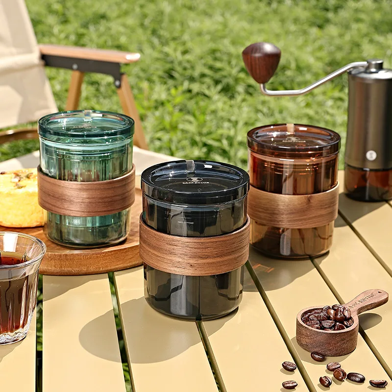 

Hand made coffee set, American three in one combination, portable outdoor camping coffee equipment, coffee hand maker filter cup