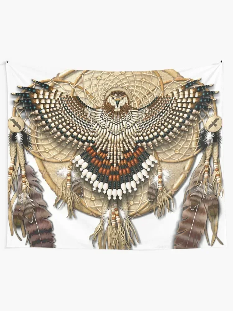 Red-Tail Hawk Dreamcatcher Mandala Tapestry Decoration For Home Decorations For Room Home Decor Accessories Funny Tapestry