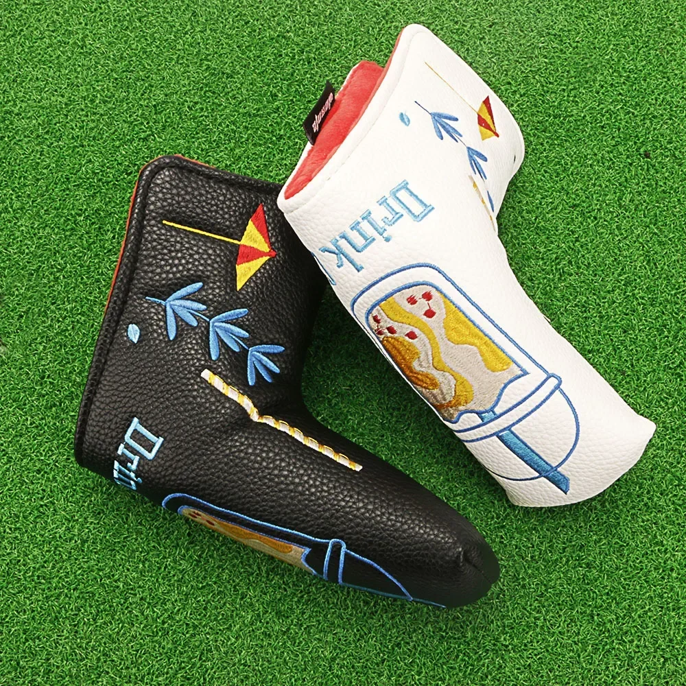 

Waterproof PU Leather Golf Blade Putter Head Covers Headcover Protector with Magnetic Closure for Putter Club Heads 17x13x10mm