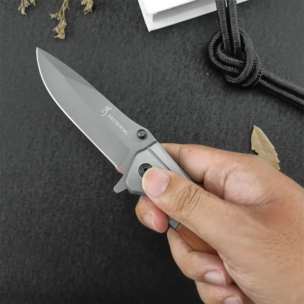 Outdoor DA98 Pocket Folding Knife 5Cr13Mov Blade Wooden Handle Outdoor Tactical Knife Utility Hunting Sharp Multi EDC Tool