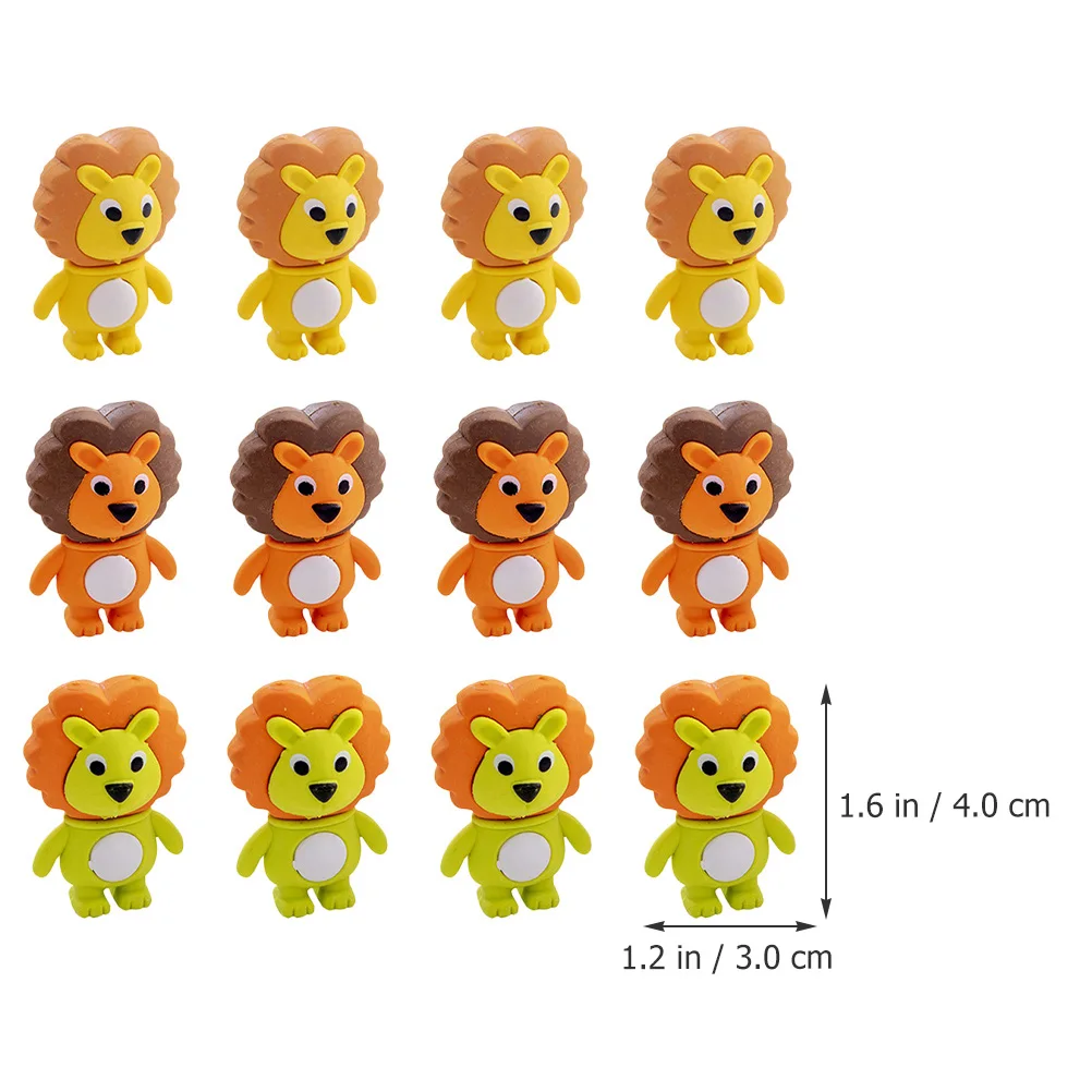 

20pcs Cute Animal Shape Smelly Mini Bulk Stationery Supplies Student Accessories Cartoon 3D Fun Erasers For Students