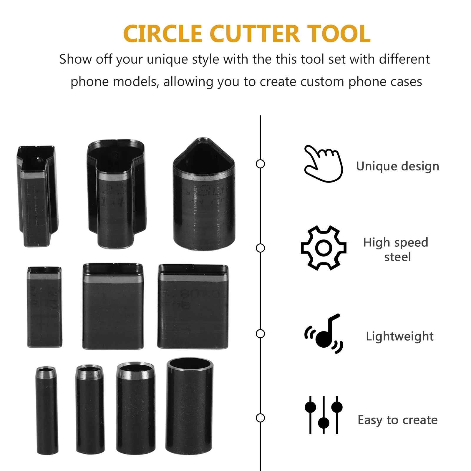 

24 Pcs Punch Hole Tool Set Hollow Pattern Puncher for Phone Case Bag Making 24 160g Circle Cutting Tool Belt