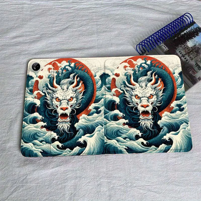 حافظة تابلت بنمط التنين الإبداعي لهاتف Vivo IQOO Pad Air Pad3 IQOO Pad5 Pad2 Pad3 SE Pro 11.5 12.1 12.3 13 بوصة #3