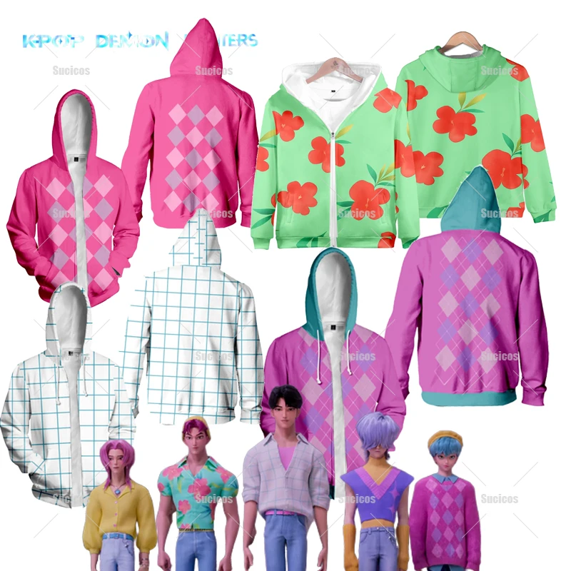 

KPop Косплэй толстовка Saja Boys Jinu детский 3D с капюшоном из полиэстера осень Хэллоуин тайна куртка тонкий вечерние костюм охотника на демонов