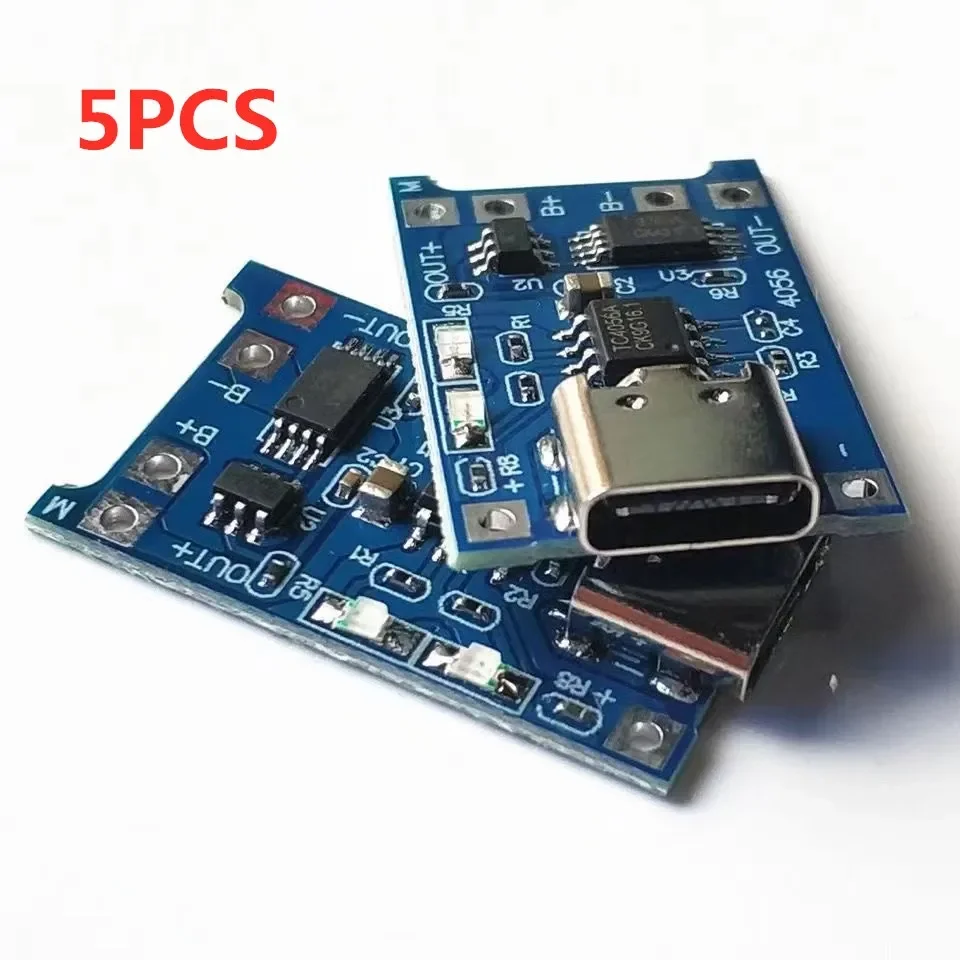 2/5PCS 5V 1A Micro/Type-c/Mini 18650 TP4056 Lithium Battery Charger Module Charging Board With Protection Dual Functions Li-ion
