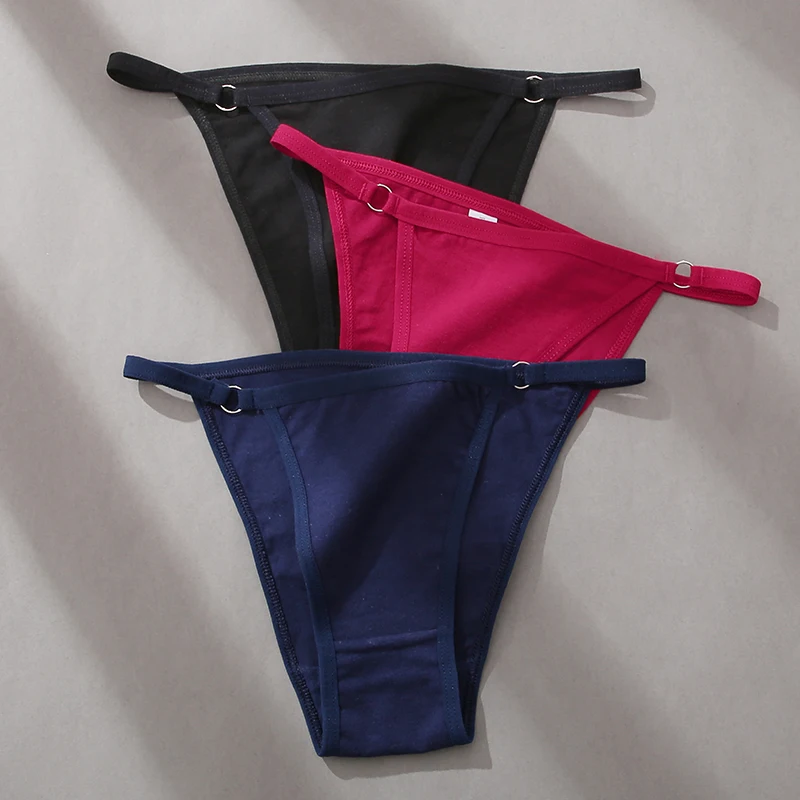 FINETOO 3 Teile/satz frauen Baumwolle Höschen Niedrige Taille Bikini-Slip M-2XL Damen Unterwäsche Weibliche Weiche Feste Unterhose Dessous Neue