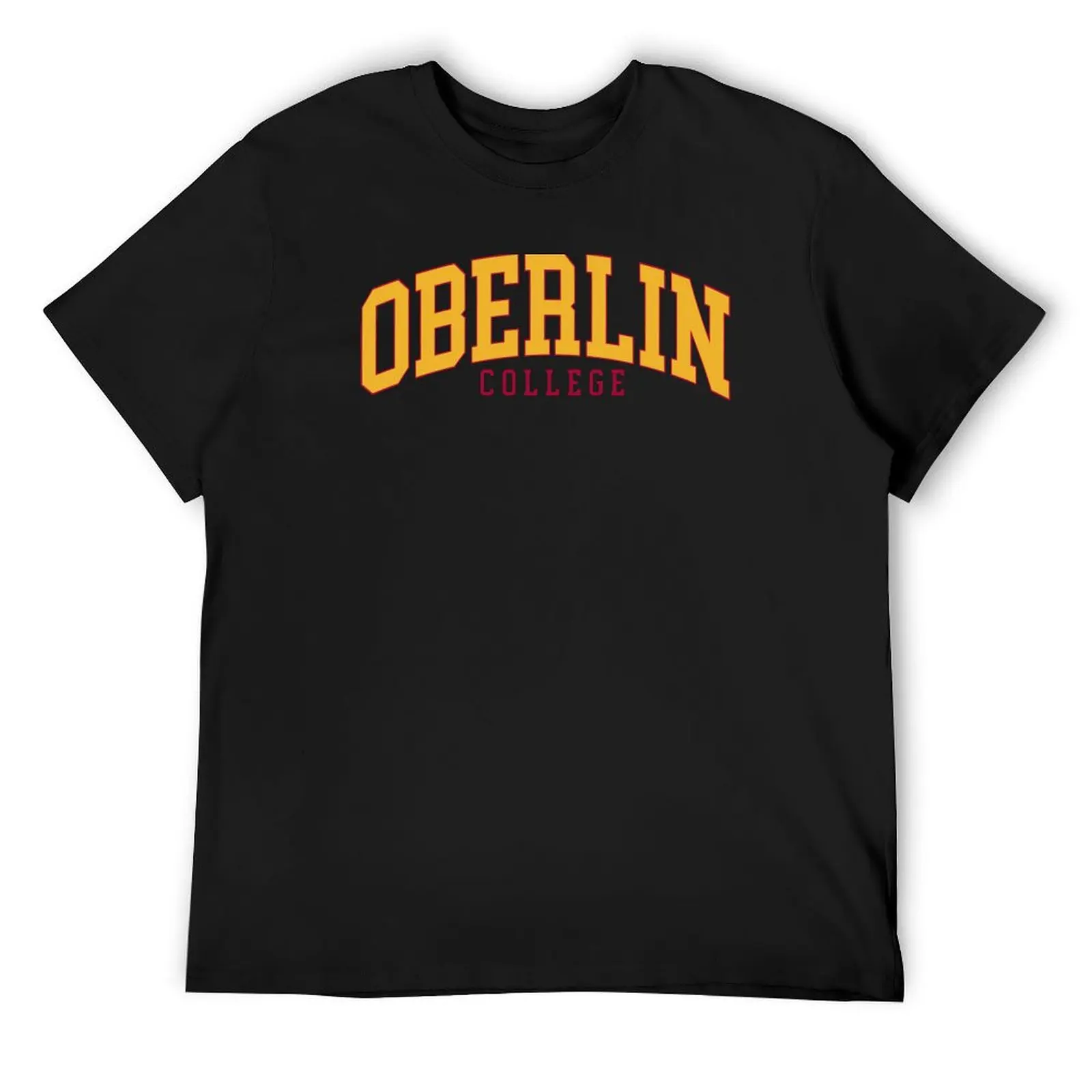 oberlin - College Font Curved T-Shirt heavyweights Aesthetic clothing custom shirt mens tall t shirts