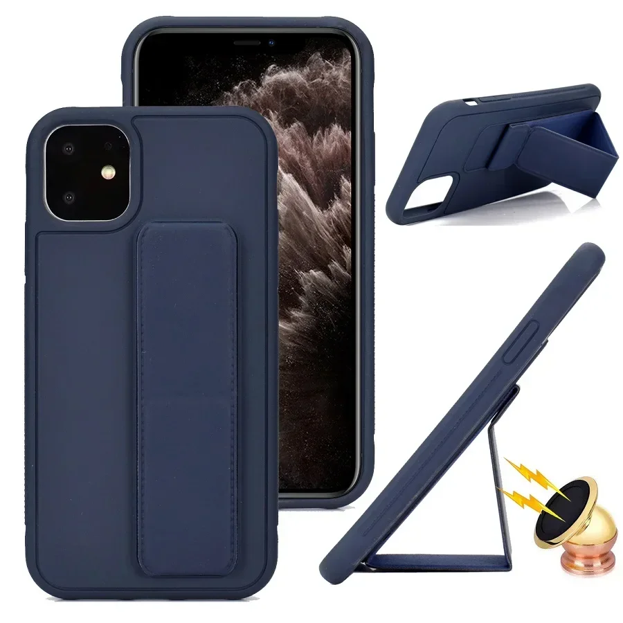 غطاء واقٍ لـ iphone 16 pro max ، جراب هاتف محمول ، قابل للطي ، لون نقي ، ملمس جلد ، غطاء واقي
