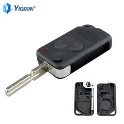 Modified Flip Key Case For LAND ROVER RANGE P38 Discovery Freelander Defender 90 1995-2004 Remote Car Key Shell HU58 Uncut Blade