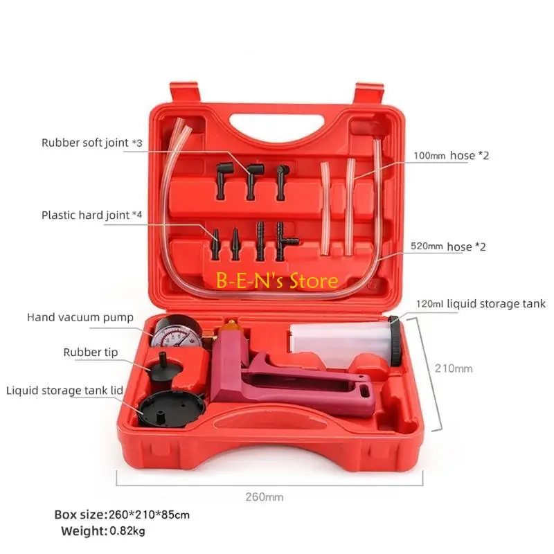 Y1AD 2-in-1 Hand Vacuum Pump Brake Deflation Tool Kits Brake Clutch Hydraulic Power