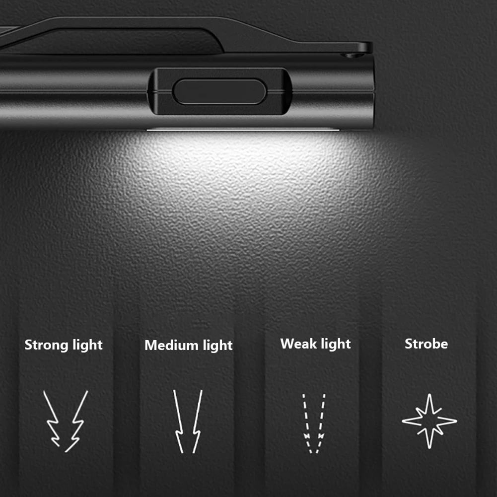 Reflector de bolsillo LED, linterna EDC recargable por USB, luz de emergencia impermeable para acampar, para correr al aire libre y senderismo