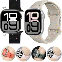 New Silicone band for Apple Watch Ultra 2 49mm Series 10 46mm 42mm 9 8 7 45mm 41mm Bracelet Belt iwatch 6 5 4 SE 44mm 40mm Strap
