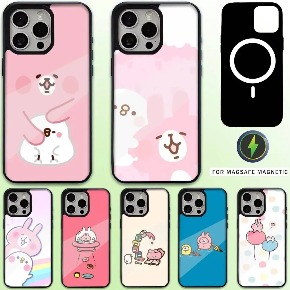 

K-Kanahei Pink Bunny Phone Case For iPhone17,16,15,14,13,12,11 Plus,Pro Max Magnetic For Magsafe Wireless Charging