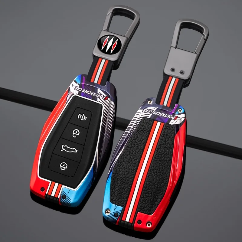 Funda de aleación de Zinc + silicona para llave de coche, carcasa para Renault Grand Koleos Geely Coolray X6 Emgrand 2024 2025, accesorios de 4 botones
