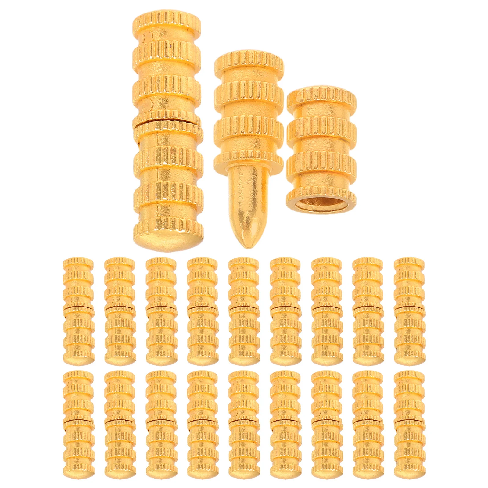 

20Sets Concealed Table Bolt Sleeve Dowel Pins Zinc Alloy Durable Furniture Hardware Dining Tables Cabinets Desks Alignment