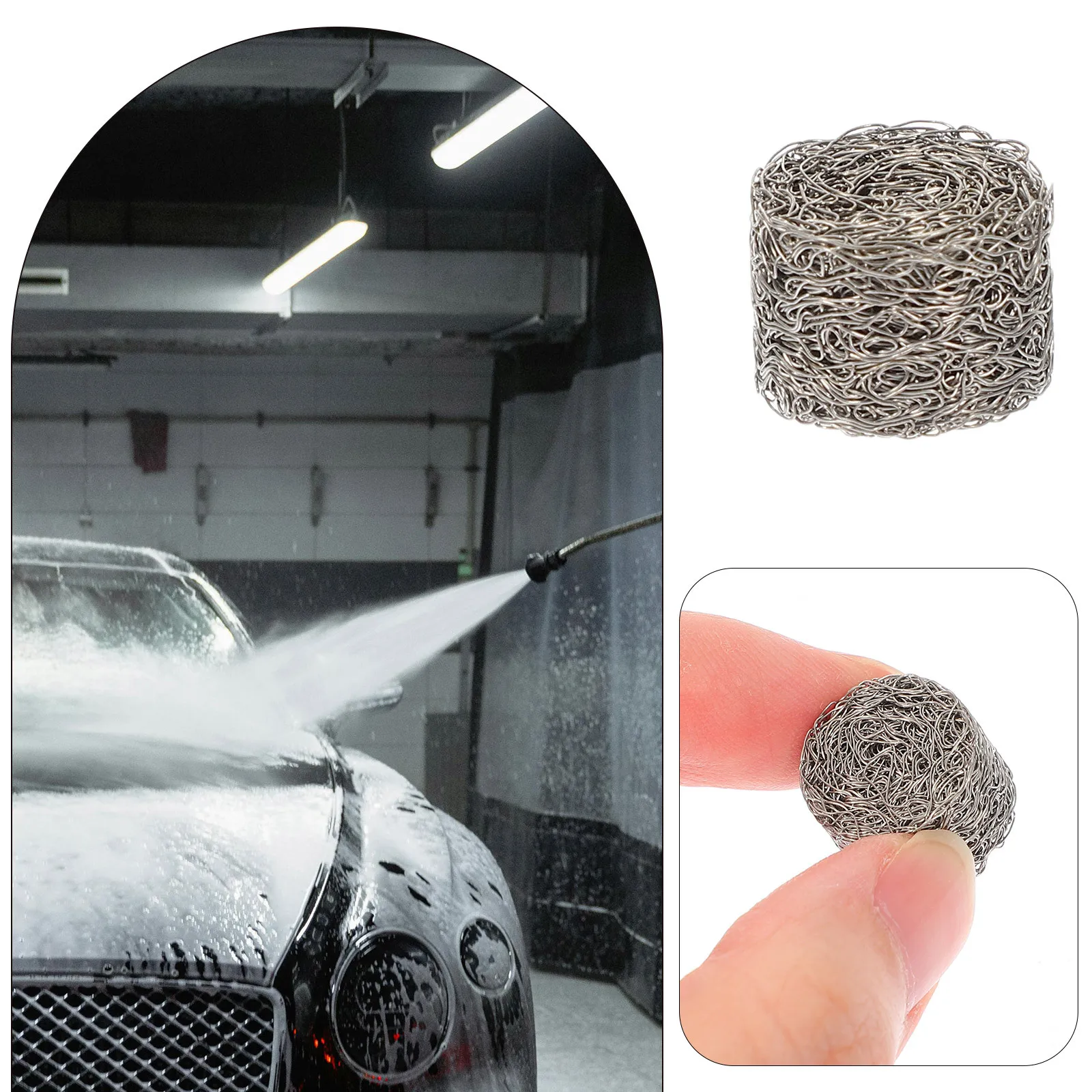 10 Peças de Filtro de Espuma de Aço Inoxidável para Substituição, Gerador de Bolhas de Alta Pressão para Máquinas de Lavagem de Carros, Bicos e Filtros