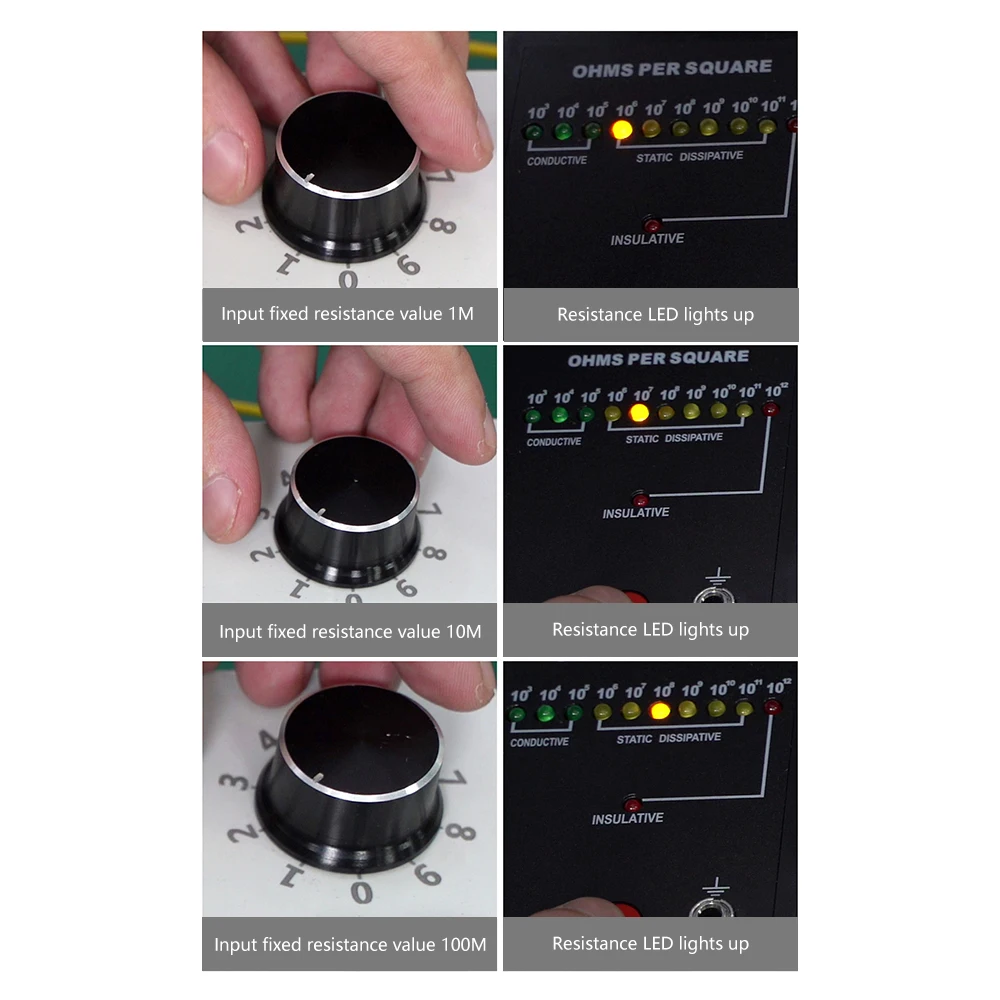 ESD Surface Resistance Resistivity Meter Electrostatic Static Electricity Tester Electrostatic Tester Resistance Tester