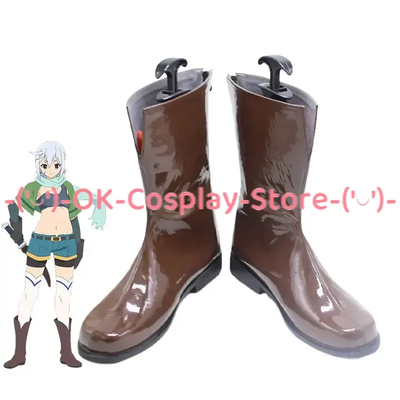 

Chris Cosplay Shoes PU Leather Shoes Halloween Boots Anime Kono subarashī sekai ni shukufuku wo! Cosplay Props Custom Made