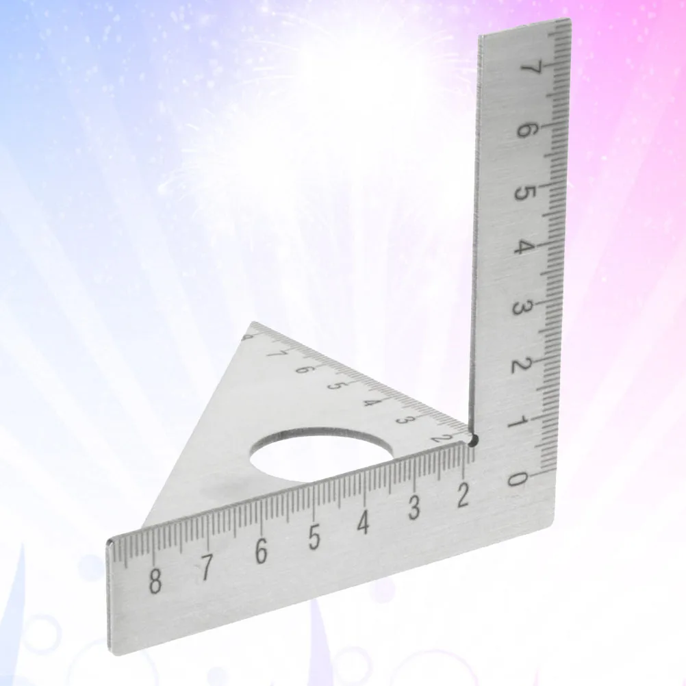 

1pc Stainless Steel L-Square Ruler 90° 45° Angle Measuring Tool For Carpenter Woodworking Diy Crafts Projects Instrument Gauge