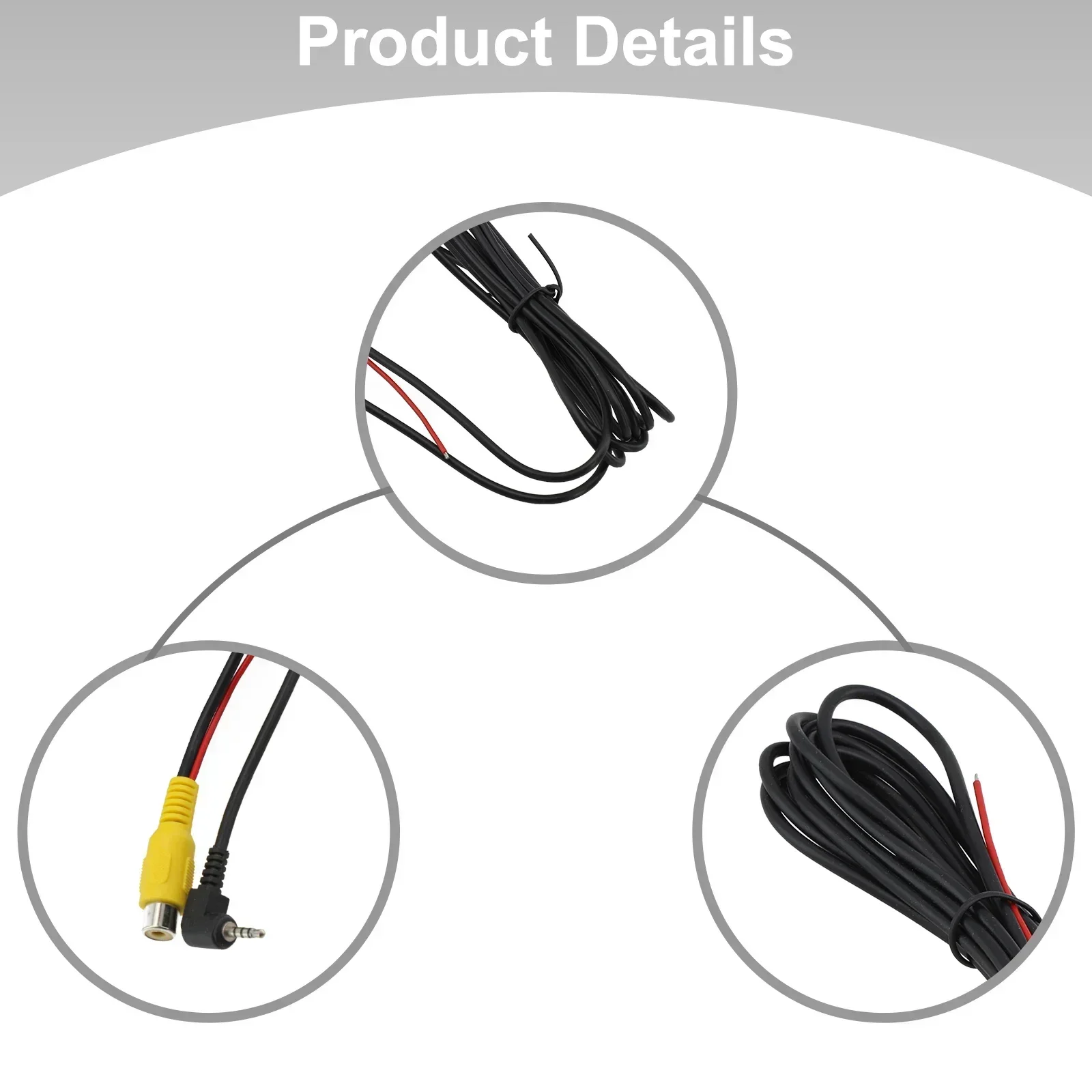 Rearview Camera Connection Cable To 2.5mm AV Converter Cable Car Rear View Reverse Parking Camera To Car DVR