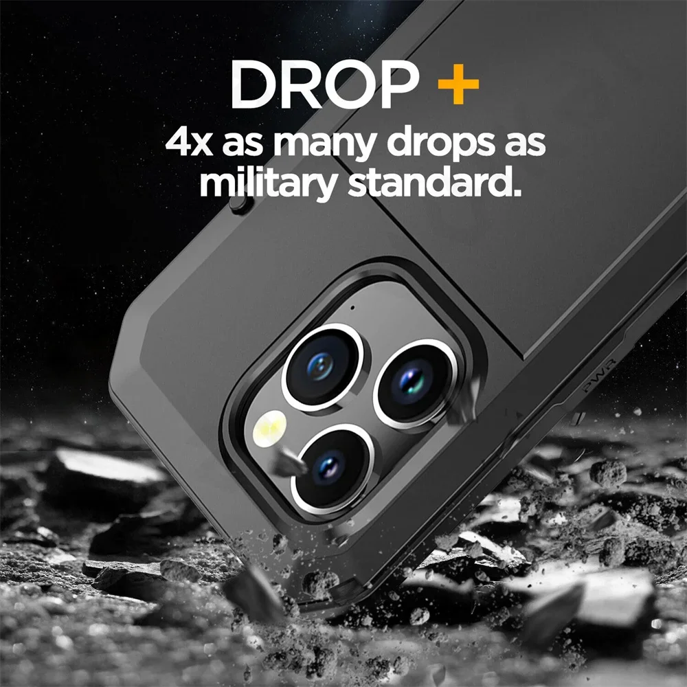 Case For iPhone 17 16 15 14 13 12 11 Pro Max XS XR 8 7 Plus SE Metal Heavy Duty 360 Full Body Shockproof Armour Protective Cover