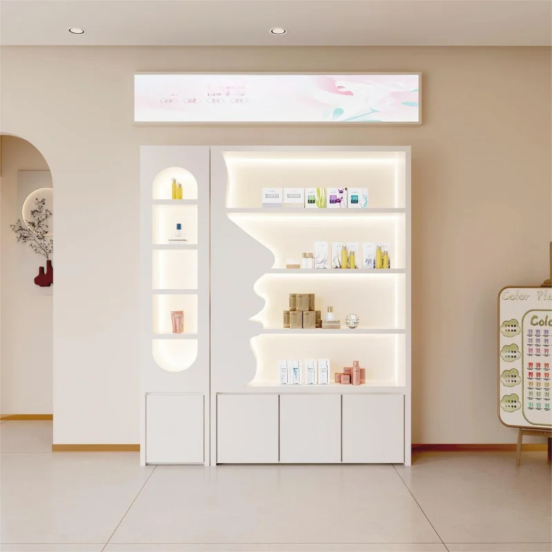 custom.High-end Cosmetic Display Cabinet Beauty Salon Product Display Cabinet Nail Makeup Display Cabinet