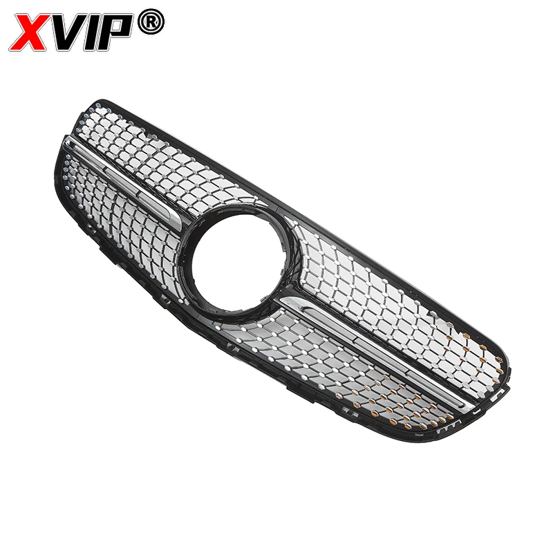 XVIP Chrome Diamonds Style Racing Grille For Mercedes Benz GLC X253 15-19 GLC250 GLC300 GLC350e GTR Style Front Bumper Grilles