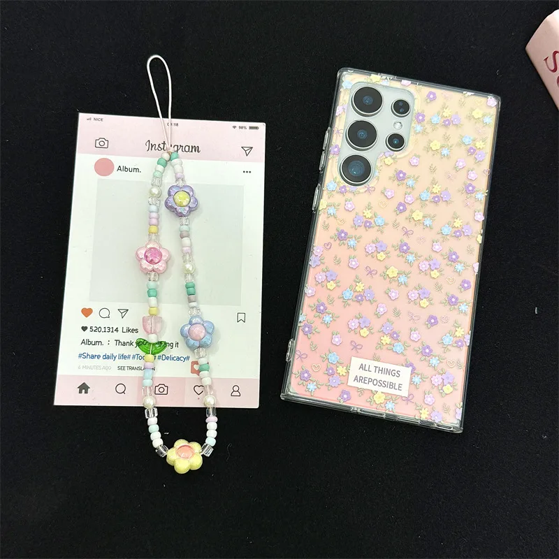 

Laser Flower Case for Samsung Galaxy S22 S23 S24 Ultra S25Ultra S21+ S22+ S23 Plus Cover Protective Shell