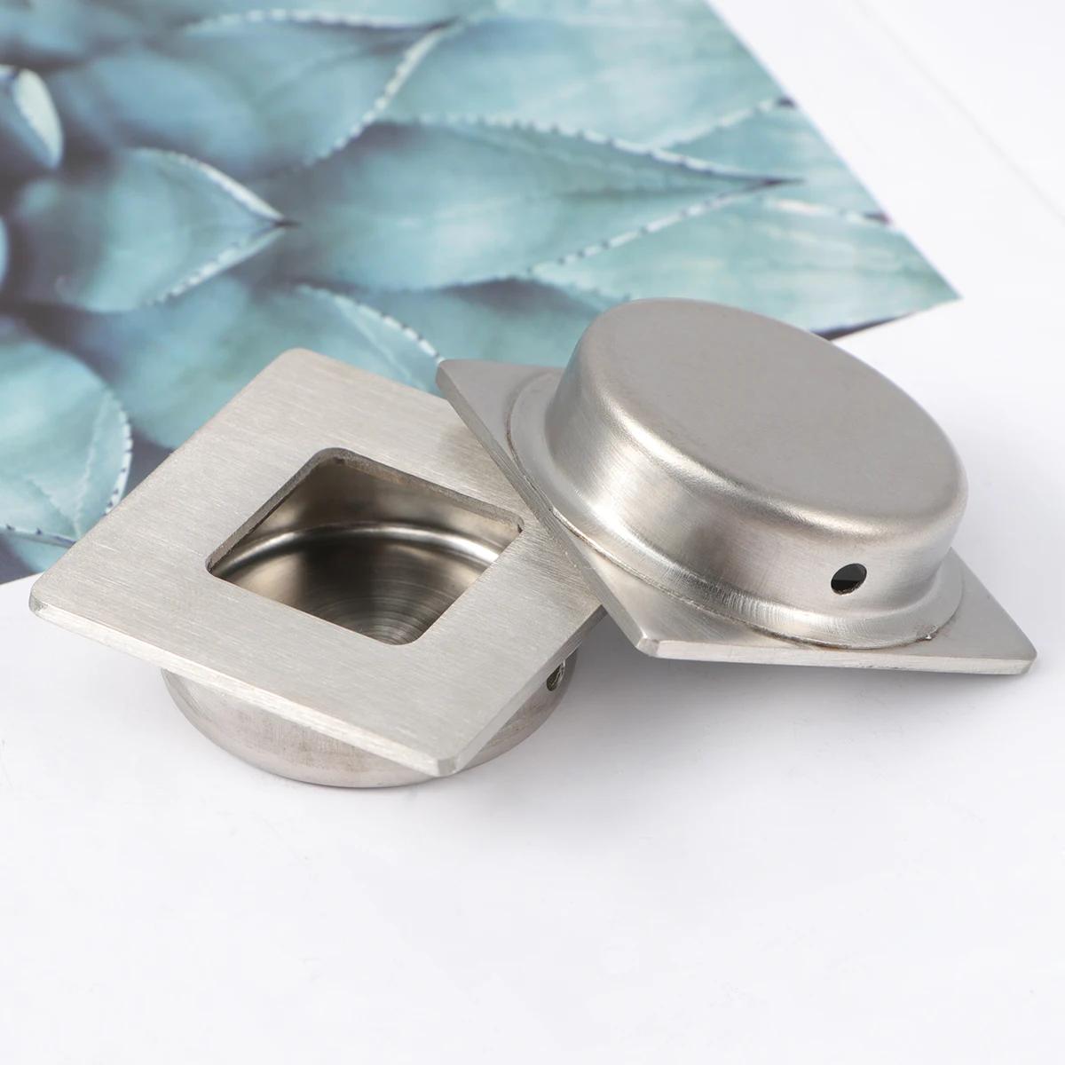 

2pcs Stainless Steel Door Handle Rustproof Modern Cabinet Drawer Pull Wardrobe Knob Cupboard Handle Minimalist Bathroom